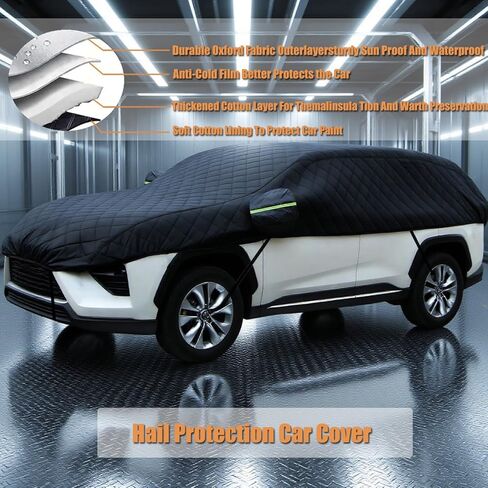 Hail Protection Car Cover Custom Fit for Nissan Rogue SUV 2021-2025 Half Cover丨Anti-Hail Car Tarpaulin Durable Snowproof Waterproof with Storage Bag & Mirror Pocket in Saudi Arabia