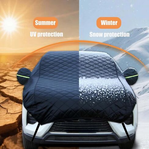 Hail Protection Car Cover Custom Fit for Nissan Rogue SUV 2021-2025 Half Cover丨Anti-Hail Car Tarpaulin Durable Snowproof Waterproof with Storage Bag & Mirror Pocket in Saudi Arabia