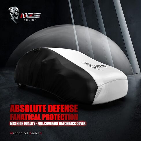 غطاء سيارة MZS Hatchback للسيارات، غطاء حماية مقاوم للماء لجميع الأحوال الجوية يناسب ما يصل إلى 171 بوصة هاتشباك، أغطية خارجية كاملة بلونين مع فتحات مقاومة للرياح والشمس وإبزيم قابل للتعديل in Saudi Arabia