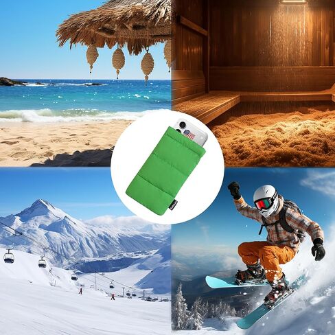 Thermal Phone Case Prevent OVERHEATING in The Sun, Cellphone Pouch for Camping Prevents Freezing, Extends Battery Life, Outdoor Warm Cover Bags for iPhone,Samsung Galaxy Blue in Kuwait