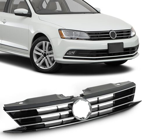 Front Honeycomb Bumper Grille Grill Compatible with 2015-2018 Volkswagen Jetta,Replacement for 5C6853651AJZLL, VW1200165 in Saudi Arabia