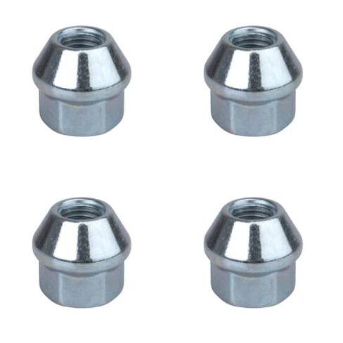 (4 Pack) Tusk Factory Style Tapered Chrome Lug Nut 10mm x 1.25mm Thread Pitch w/ 17mm Head for Kawasaki Prairie 360 4X4 2003-2013 in Saudi Arabia