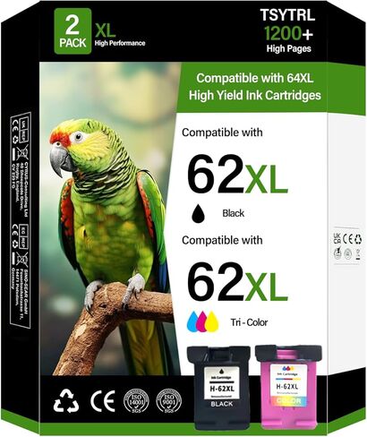 64XL Ink Cartridge Replacement for HP 64XL Ink Cartridge Black Compatible with HP 64 Ink Fits for Envy Photo 6200/7100/7800/Tango Series Printer (1 Black) in Saudi Arabia