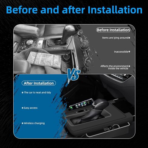 غطاء ناقل الحركة من السيليكون لسيارة تويوتا كورولا كروس 2025 2026، غطاء لوحة التحول مع جيبين للتخزين، مقاوم للانزلاق ومقاوم للخدش، منظم وحدة التحكم المركزية الداخلية (ولا لتويوتا كورولا) in Kuwait