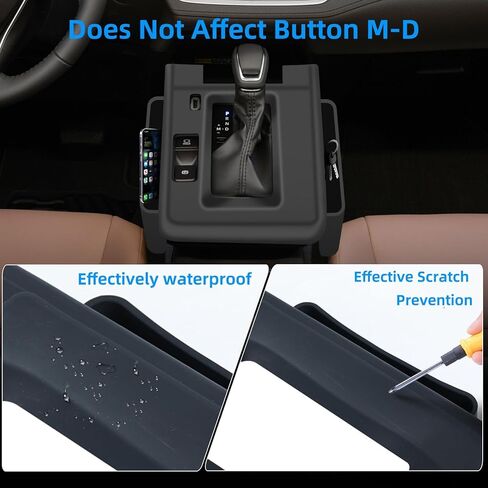 غطاء ناقل الحركة من السيليكون لسيارة تويوتا كورولا كروس 2025 2026، غطاء لوحة التحول مع جيبين للتخزين، مقاوم للانزلاق ومقاوم للخدش، منظم وحدة التحكم المركزية الداخلية (ولا لتويوتا كورولا) in Kuwait