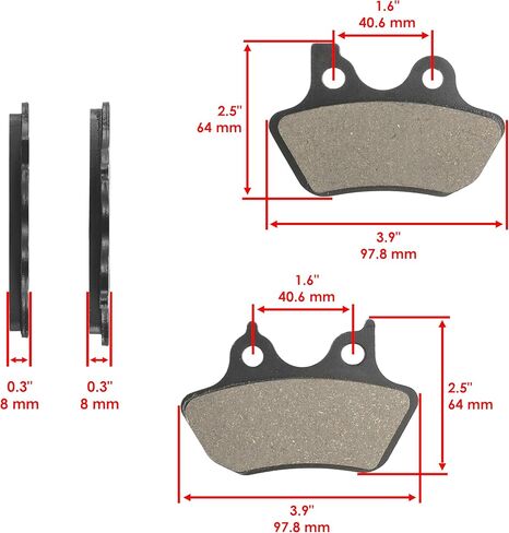 Front Brake Pads Compatible with Harley Davidson Flhtcui Flhtcu-I 1450 Ultra Classic 2005 2006 in Saudi Arabia