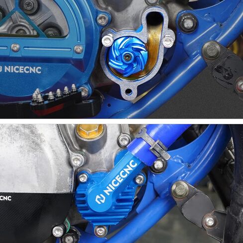 NICECNC Motorcycle Water Pump Cover Impeller Cooler Kit Compatible with Yamaha YZ85 2002-2018,Aluminum CNC-machined in Saudi Arabia