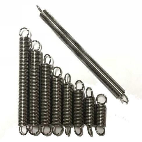 Premium 304 Stainless Steel Expansion Springs - Tension Hooks with 0.7-0.8mm Wire Diameter, for Mechanical Applications(0.8 x 6 x 35mmx5pcs) in Saudi Arabia