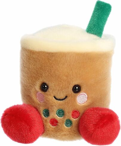 حيوان محشو من Aurora® Festive Palm Pals™ Chewy Festive Boba™ - قطيفة ممتعة يمكن تجميعها للأطفال والكبار - مثالية لديكورات العطلات أو الهدايا - بني 4.5 بوصة in Kuwait