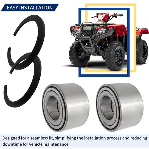2 قطعة محمل العجلة الأمامية (27 × 55 × 32 مم) يتضمن مشبك إحكام متوافق مع Honda Rancher 420 TRX420 Foreman 500 520 TRX500 TRX520 2014-2024 OEM#91051-HR3-A21 in Saudi Arabia