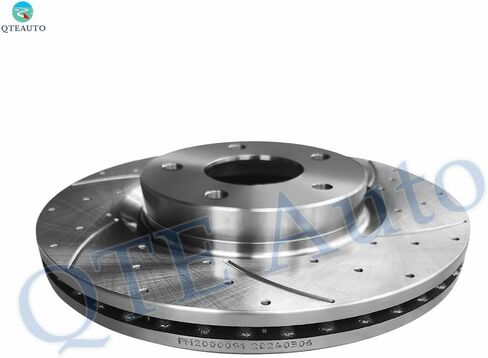 PM Auto Set of 6 Front Drilled Slotted Brake Disc Rotors 296mm-Ceramic Brake Pad Kit For 2013-2017 Nissan Altima in Saudi Arabia