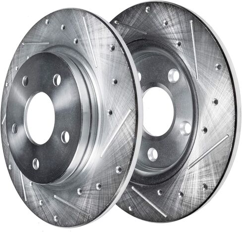 Detroit Axle - Rear Brake Rotors for 2013-2024 Mazda CX-5 2022-2023 MX-30 EV, Drilled and Slotted Disc Brake Rotors 2014 2015 2016 2017 2018 2019 2020 2021 2022 Replacement : 11.93" inch Rotor in Saudi Arabia