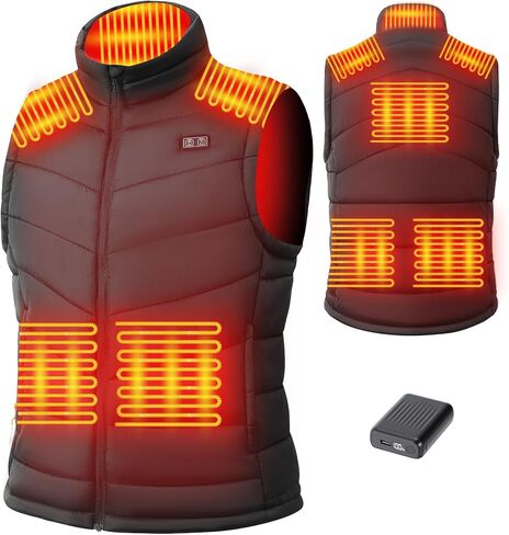 HILLSLTR Heated Vest for Men with Battery Pack included 7.4V 16000mAh Rechargeable, Men's Heated Vest for Hiking/Cycling in Saudi Arabia
