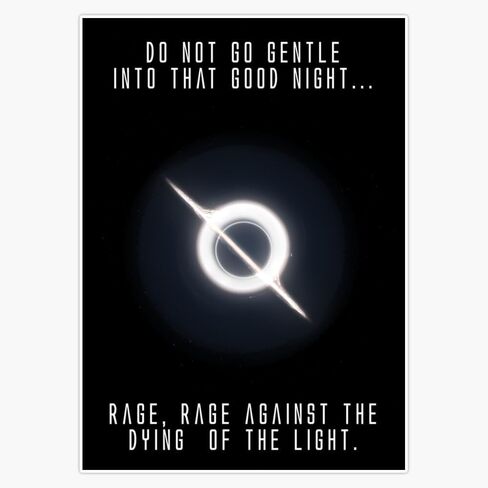 MAGNET Interstellar & Quot Rage against The Dying Of The Light&Quot الإصدار 1 ملصق فينيل مغناطيسي ملصق مغناطيسي 5" in Saudi Arabia