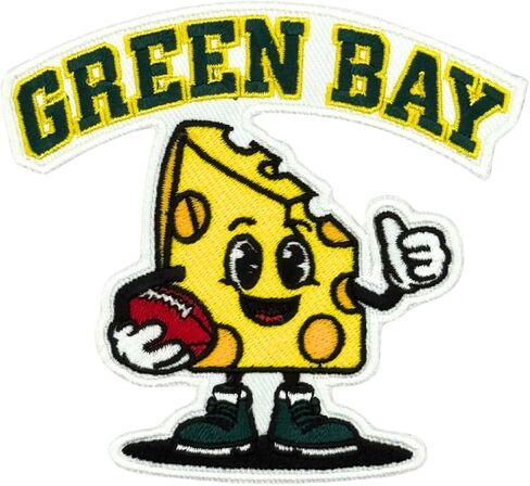 Siam Accs Rugby Fans Green Bay Cheese Football Team Patch Embroidery American Football Fan Favorite Team Iron On Sew On for Clothing Backpacks Jeans Motorcycle Sew On Custom Jackets Hats Tactical Bags in Saudi Arabia