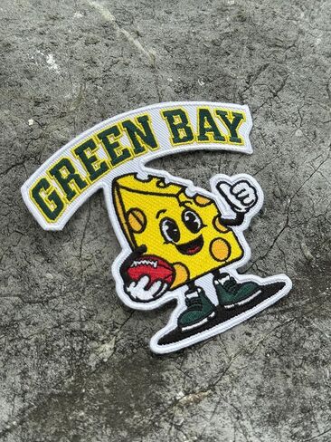 Siam Accs Rugby Fans Green Bay Cheese Football Team Patch Embroidery American Football Fan Favorite Team Iron On Sew On for Clothing Backpacks Jeans Motorcycle Sew On Custom Jackets Hats Tactical Bags in Saudi Arabia