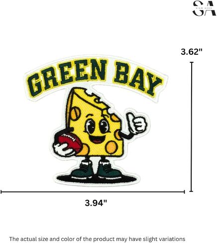 Siam Accs Rugby Fans Green Bay Cheese Football Team Patch Embroidery American Football Fan Favorite Team Iron On Sew On for Clothing Backpacks Jeans Motorcycle Sew On Custom Jackets Hats Tactical Bags in Saudi Arabia