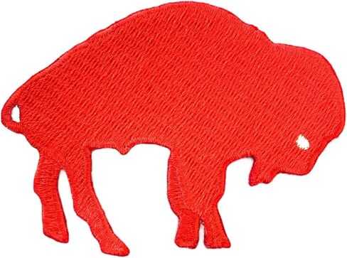 Red Buffalo Standing Size 3 Inches Football Fan Favorite Team Iron On Sew On Embroidered Patch in Saudi Arabia