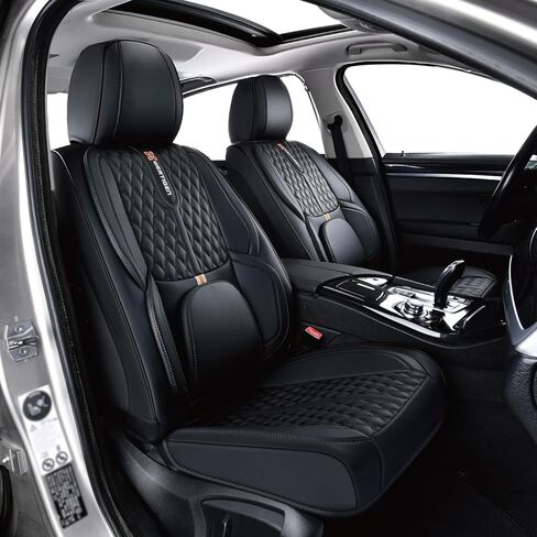 Car Seat Cover for Subaru Legacy 2010-2024, Black Car Seat Covers, Faux Leather, 5 Seats Full Set, Waterproof, with Lumbar Support, Suitable for All Seasons, Beautify The Interior of Old Cars in Saudi Arabia