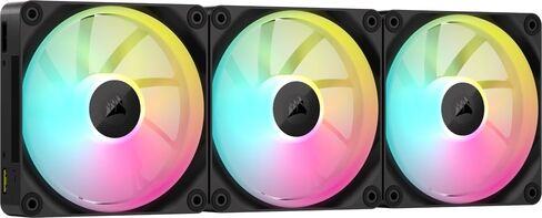 CORSAIR iCUE Link LX120 RGB 120mm PWM Fans Triple Pack – Dual Light Loops – Includes iCUE Link System Hub – CORSAIR AirGuide Technology – Black in Kuwait