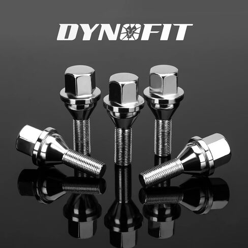 dynofit 12x1.25 OEM/Stock Wheel Lug Bolts، 20pcs ET 28mm عرقوب 19mm Hex 2.45 بوصة طول مجموعة مسامير كروم صلبة لـ 2015-2022 Je/ep Renegade، 2018-2022 بوصلة، 2014-2022 شيروكي والمزيد in Saudi Arabia