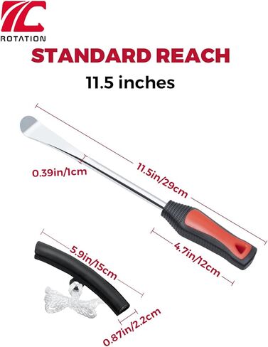 ROTATION 11.5 inch Steel Tire Spoon Lever Iron Tool Kit, Professional Tire Changing Tool for Motorcycle, Dirt Bike, Lawn Mower, 3 pcs Tire Spoons, 2 Rim Protector | 5-Piece Set in Saudi Arabia