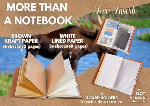 InnoBeta Moose Gifts for Women/Men, Moose Themed Gifts for Moose Lover, Moose Journal, Notebook, Travel Diary, 7.8x5 Inches in Saudi Arabia