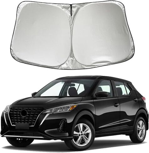 Car Windshield Sun Shade Sunshade Compatible with Nissan Kicks S SV SR Crossover 2026 2025 2024 2023 2022 2021 2020-2016 Accessories, Foldable Car Front Window Sun Shield Visor in Saudi Arabia