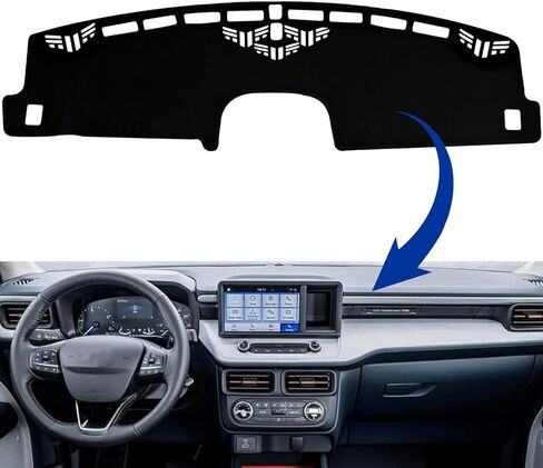 غطاء حصيرة لوحة القيادة VADA مناسب لسيارة Ford Maverick 2022 2023 2024 2025، واقي مضاد للوهج، مثبطات اللهب، معزز بخياطة أقفال مخيطة يدويًا، ظهر مزخرف غير قابل للانزلاق (ليس سيليكون رخيص) in Saudi Arabia