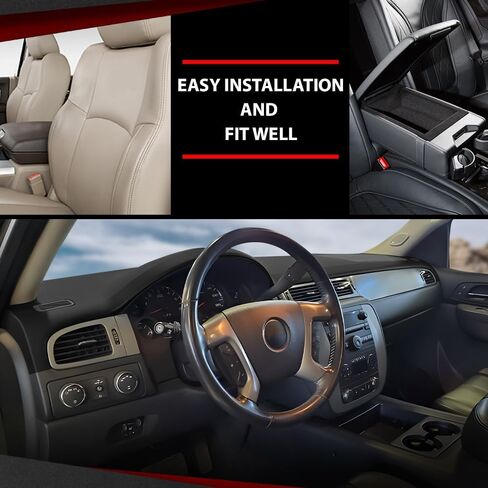 غطاء غطاء لوحة القيادة المصبوب من CHEDA متوافق مع 2007-2014 Chevy Tahoe Avalanche Suburban GMC Yukon/متوافق مع 07-13 Silverado Sierra (أسود) in Saudi Arabia