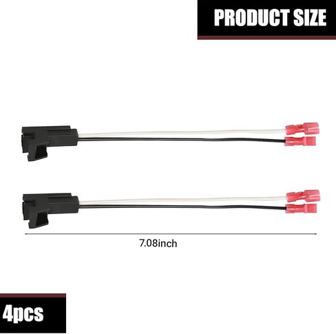 4 قطع من أسلاك مكبر الصوت للباب 72-4568 كابل سلك مكبر الصوت متوافق مع تشيفي جي إم سي بويك سيلفرادو سييرا سوبربان يوكون كولورادو موصل الباب الخلفي الأمامي لصوت السيارة in Kuwait