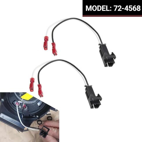 4 قطع من أسلاك مكبر الصوت للباب 72-4568 كابل سلك مكبر الصوت متوافق مع تشيفي جي إم سي بويك سيلفرادو سييرا سوبربان يوكون كولورادو موصل الباب الخلفي الأمامي لصوت السيارة in Kuwait