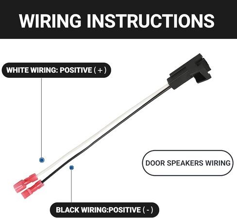 4 قطع من أسلاك مكبر الصوت للباب 72-4568 كابل سلك مكبر الصوت متوافق مع تشيفي جي إم سي بويك سيلفرادو سييرا سوبربان يوكون كولورادو موصل الباب الخلفي الأمامي لصوت السيارة in Kuwait