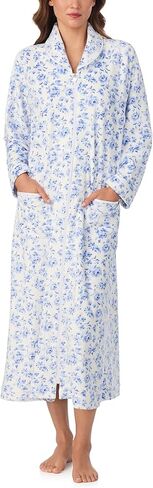 Eileen West womens Long Sleeve Velour Zip Robe in Saudi Arabia