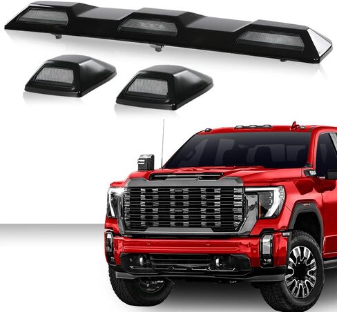 G-PLUS طقم مصابيح سقف كهرماني LED متوافق مع تشيفي سيلفرادو جي إم سي سييرا 2500HD 3500HD 2020-2023 84747496، 84747497، 84694118، 84948214 in Saudi Arabia