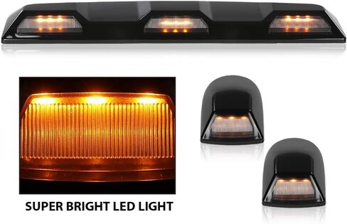 G-PLUS طقم مصابيح سقف كهرماني LED متوافق مع تشيفي سيلفرادو جي إم سي سييرا 2500HD 3500HD 2020-2023 84747496، 84747497، 84694118، 84948214 in Saudi Arabia