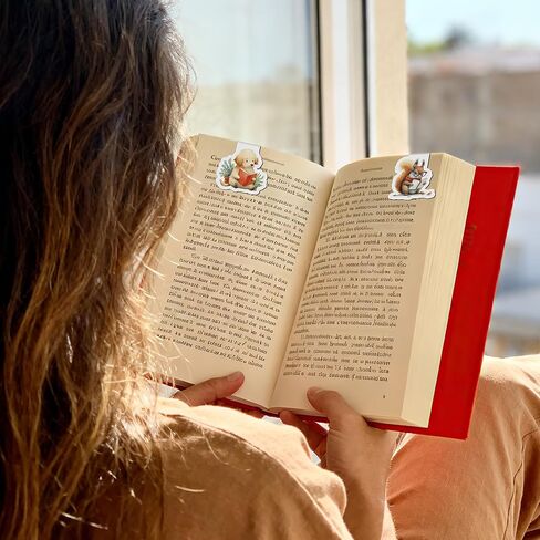 Cute Magnetic Bookmarks Gifts - 8 Pcs Funny Animal Reading Magnets Book Marks for Kids Fun Page Marker Clip for Women Book Lovers Student Teacher Bookish Reader School Birthday Accessories in Saudi Arabia