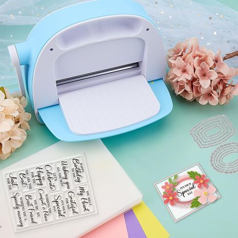 GLOBLELAND Greetings Clear Stamps and Flowers Plants Tags Cutting Dies Set for DIY Scrapbooking Cards Making Decorative Photo Album Notebook in Saudi Arabia
