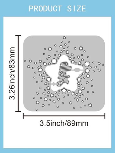1Pcs Star Carbon Steel Cutting Dies Stencils, Hollow Confetti Cut Dies DIY Craft Template Stencil for DIY Scrapbooking Album Decorative Embossing Paper Card Making, 83x89x0.8mm in Saudi Arabia