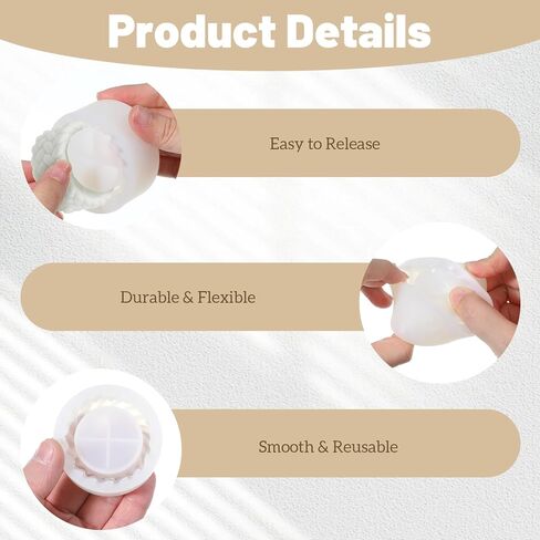 2PCS Tealight Candle Holder Molds Silicone, Round Candle Holder Resin Mold, Epoxy Resin Molds for DIY Crafts, Trinket Container, Candlestick, Wedding, Home Decor in Saudi Arabia
