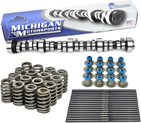 مجموعة عمود الكامات Michigan Motorsports Lumberjack High Lift LS - تناسب محركات 4.8L 5.3L 5.7L 6.0L 6.2L - LS1 LS3 LS6 LY5 LQ4 LQ9 LM7 L59 LS (الكاميرا، نوابض خلية النحل .600 بوصة، الأختام، أذرع الدفع) in Saudi Arabia