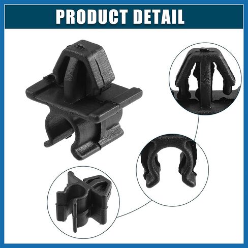 Hood Prop Rod Clip Retainer Fit for Honda Ridgeline 2006-2014 No.91504SJCA00 - Pack of 1 Black Item Replacement in Saudi Arabia