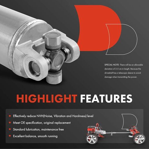 A-Premium Replace# 10382035 Rear Drive Shaft Driveshaft Assembly Compatible with Chevrolet Silverado 1500 1500 Classic & GMC Sierra 1500 1500 Classic 2005-2007, Prop Shaft in Saudi Arabia