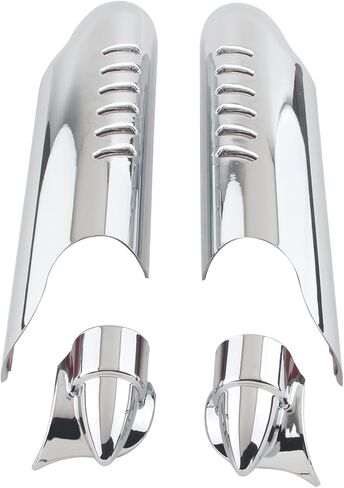 أغطية شوكة الكروم السفلية للساق منحرفة وغطاء حماية متوافق مع Harley Touring Dual Disc Touring Model Baggers 2000-2013 Electra Road Street Glide in Kuwait