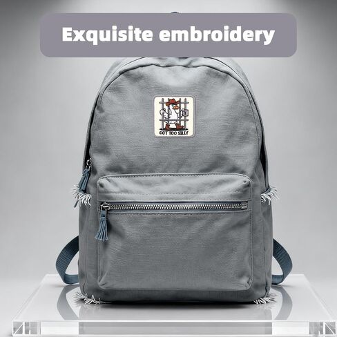 2pcs Got Too Silly Goose Patch, 3 Inch Funny Ironing On Patches Embroidered Cartoon Applique Silly Goose Sew on Applique for Clothing Bags Backpacks Jeans Hats in Kuwait