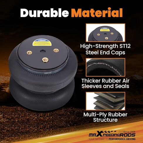 طقم أكياس تعليق هوائي خلفي maxpeedingrods 7500 رطل لـ Ford F-450 Super Duty 1994-2007 F-450 الهيكل التجاري 2004-2025 F-550 الهيكل التجاري 1994-2025 طقم زنبرك مساعد الهواء in Saudi Arabia