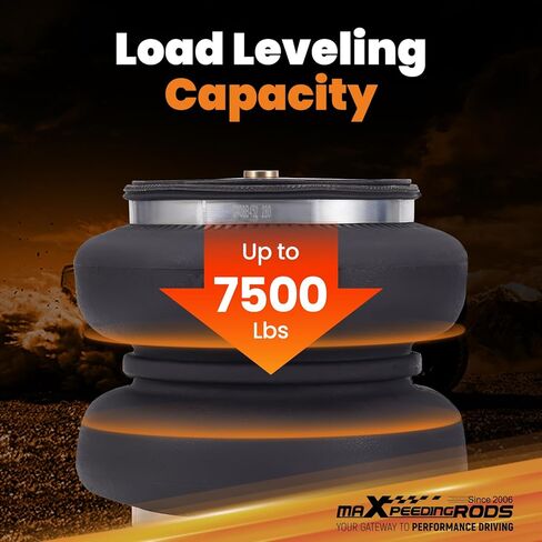 طقم أكياس تعليق هوائي خلفي maxpeedingrods 7500 رطل لـ Ford F-450 Super Duty 1994-2007 F-450 الهيكل التجاري 2004-2025 F-550 الهيكل التجاري 1994-2025 طقم زنبرك مساعد الهواء in Saudi Arabia