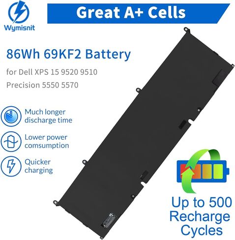 86Wh 69KF2 Laptop Battery for Dell G7 15 7500 G15 5510 5511 5515 5520 5521 XPS 15 9500 9510 9520 9530 Precision 5550 5560 5570 Alienware M15 M17 R3 R4 Inspiron 7510 7610 7620 P87F P91F P45E 8FCTC in Kuwait