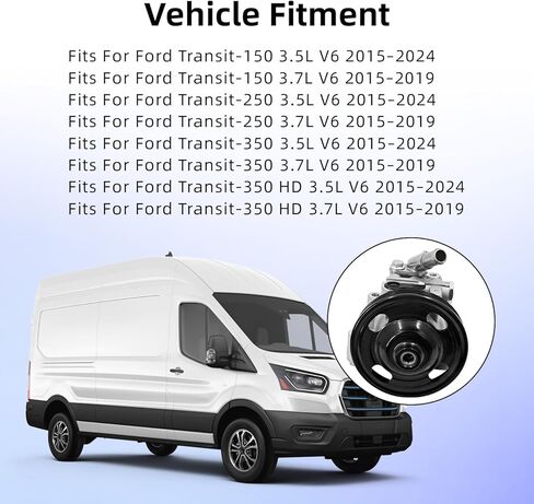 CK4Z3A674A Power Steering Pump w/Pulley Fit For Ford Transit-150 Transit-250 Transit-350 3.5L 3.7L V6 2015-2024 STP320 CK4Z3A674B CK4Z3A674C in Kuwait