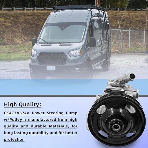 CK4Z3A674A Power Steering Pump w/Pulley Fit For Ford Transit-150 Transit-250 Transit-350 3.5L 3.7L V6 2015-2024 STP320 CK4Z3A674B CK4Z3A674C in Kuwait